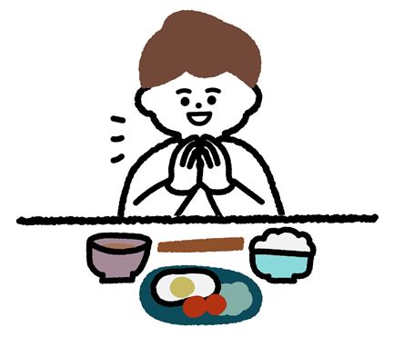 食事をする人