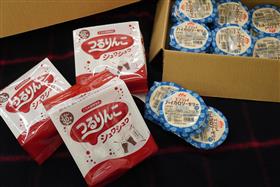 つるりんこシュワシュワ（左）ハイカロリーゼリー（右）