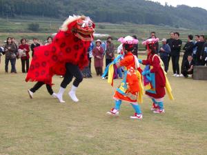 22馬場楠の獅子舞い