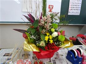 お正月用フラワーアレンジ